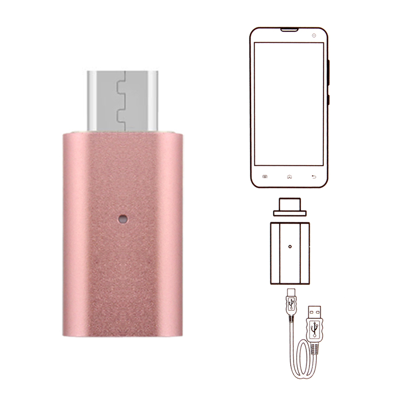 Micro USB to Micro USB Magnetic Charging Cable Adapter Lead for Samsung Android HTC - Rose Gold