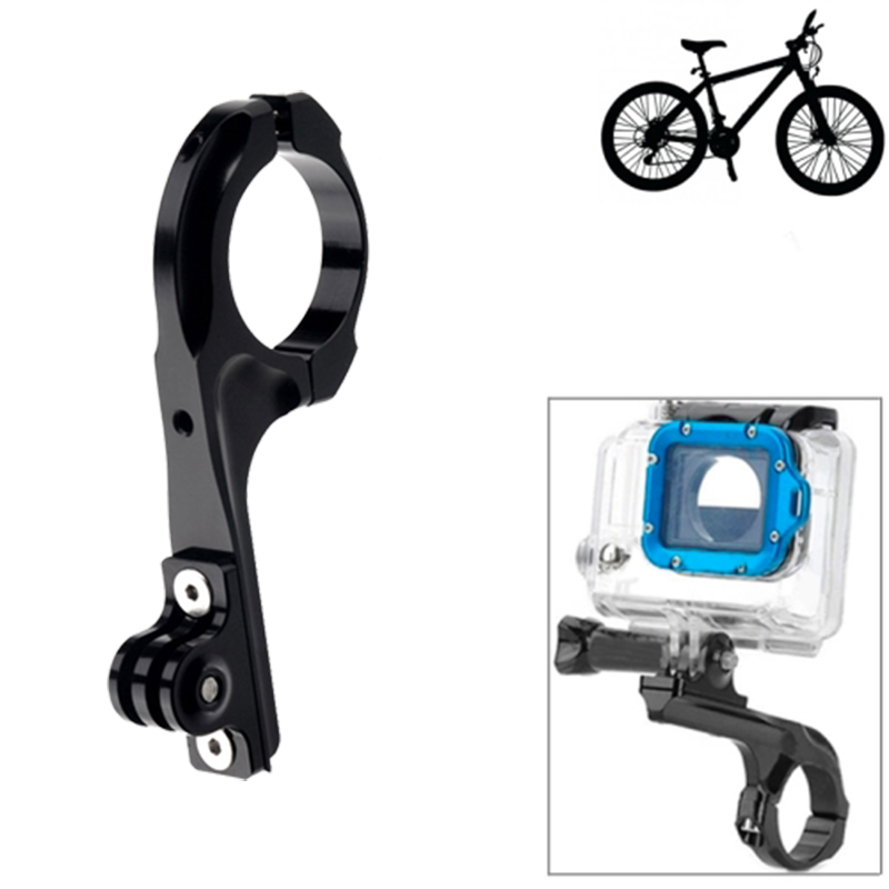 Bike Aluminum Handle Bar Adapter Pro Mount for GoPro Hero 4/3+/3/2/1 - Black