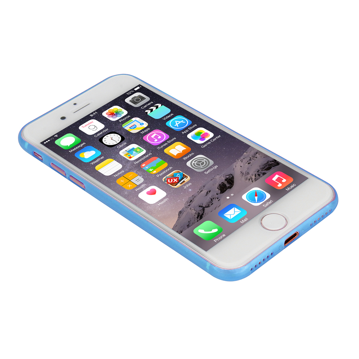 Ultra Slim Full Cover Frosted PC Phone Cover Case for iPhone 7/8 - Blue