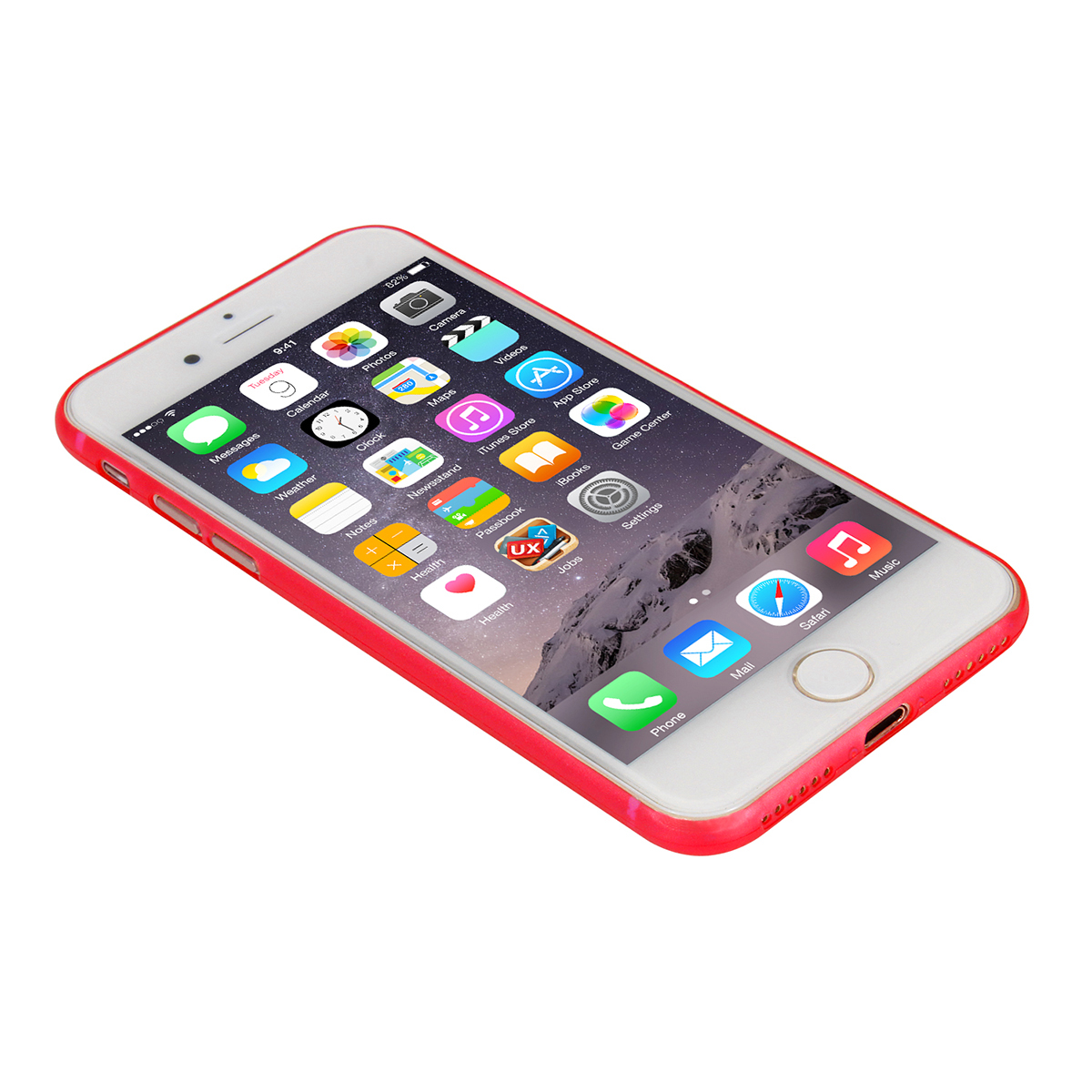 Ultra Slim Full Cover Frosted PC Phone Cover Case for iPhone 7/8 - Red