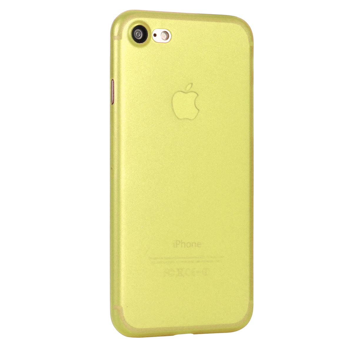 Ultra Slim Full Cover Frosted PC Phone Cover Case for iPhone 7/8 - Yellow