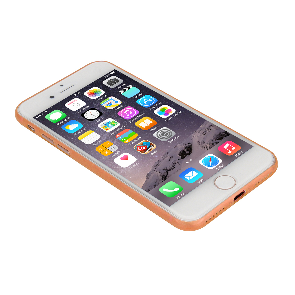 Ultra Slim Full Cover Frosted PC Phone Cover Case for iPhone 7/8 - Orange