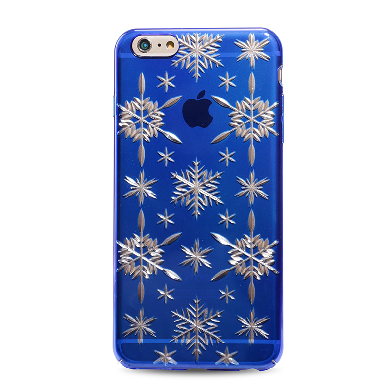Fashion Snow Pattern Engrave Back Case Cover for iPhone 7 - Blue