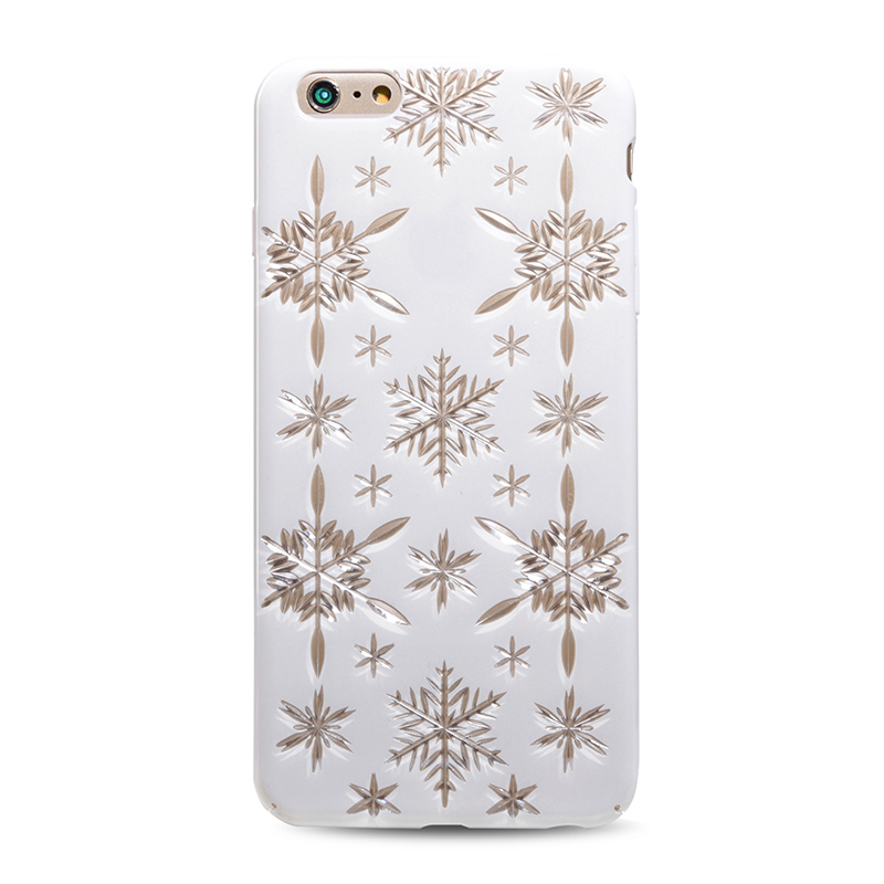 Fashion Snow Pattern Engrave Back Case Cover for iPhone 7 - White