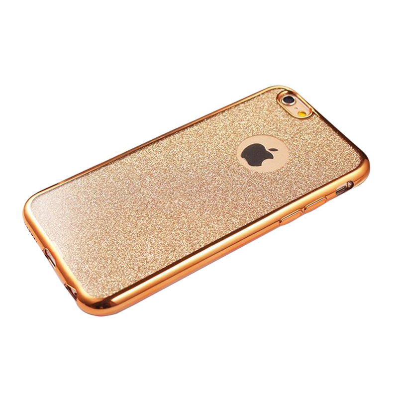Fashion Bling Silicone Glitter Shockproof Case Cover for iPhone 7 - Gold