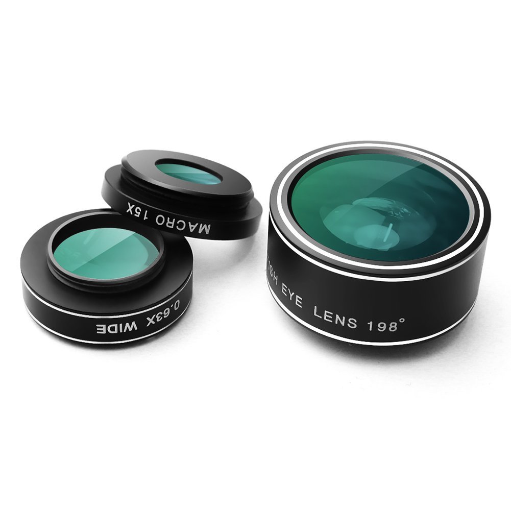 Samsung Galaxy S7 Camera Lens Kit with Dustproof Shockproof Aluminum Case - Black
