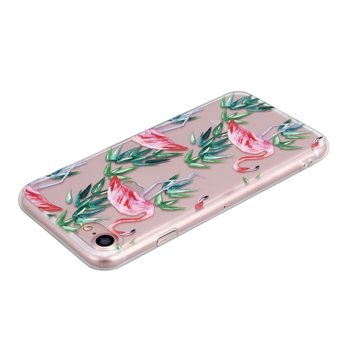 New Slim Soft TPU Transparent Printing Phone Case for iPhone 7 - Flamingo