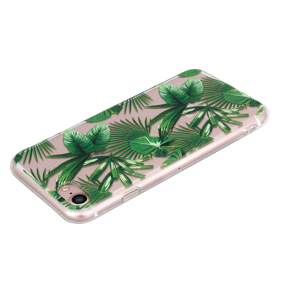 New Slim Soft TPU Transparent Printing Phone Case for iPhone 7 - Banana Leaf