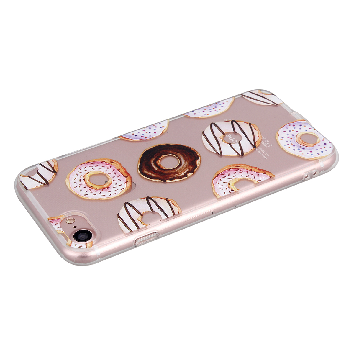 New Slim Soft TPU Transparent Printing Phone Case for iPhone 7 - Doughnut