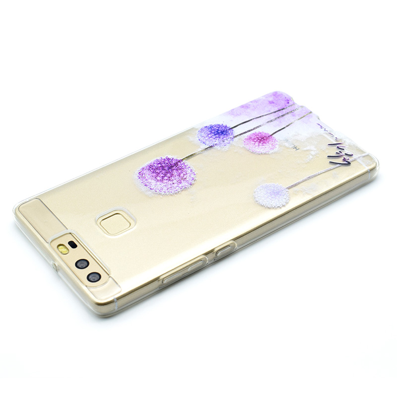 Soft TPU Phone Shell Case Cover for Huawei P9 - Dandelion