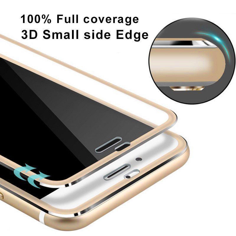3D Tempered Glass Screen Protector Film with Curved Edge for iPhone 7/8 - Gold