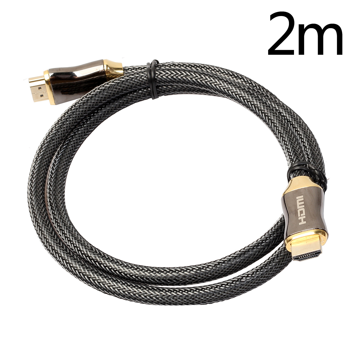 Braided Ultra HD HDMI Cable v2.0 High Speed Ethernet HDTV Cable 2M - Black