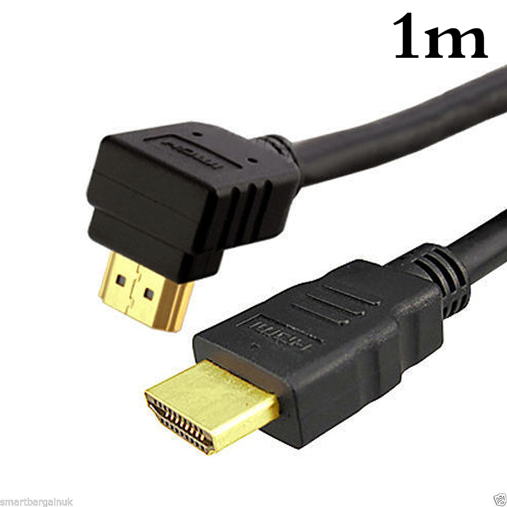1M Right Angle 90 Degree Adapter Lead HDMI Cable for 3D HDTV 1080P 