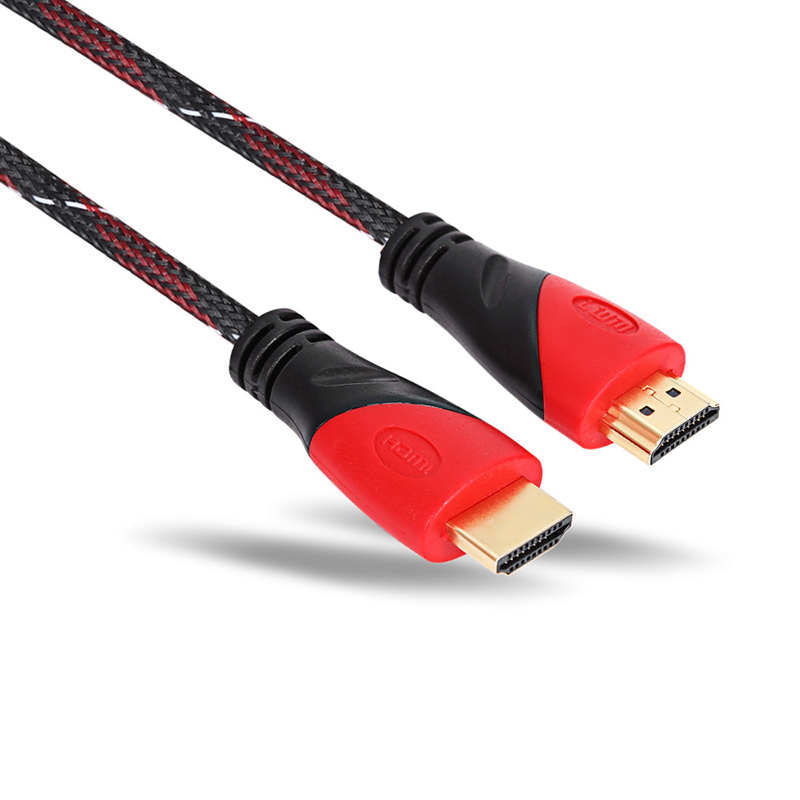1.8m High Speed Knit Braided Gold-plated Connector HDMI Cable for HDTV PS3