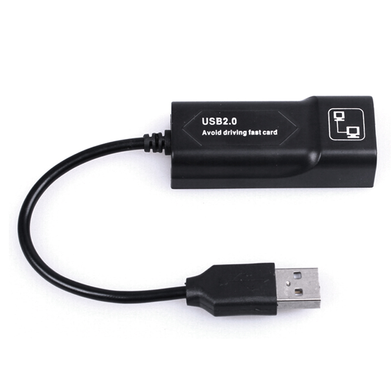 USB 2.0 to RJ45 Ethernet Network Adapter Supporting 10/100/100Mbps