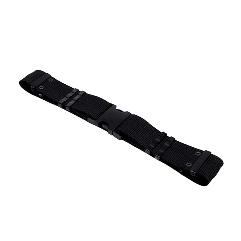 Quick Release Military Trouser Belt Army Tactical Canvas Webbing - Black