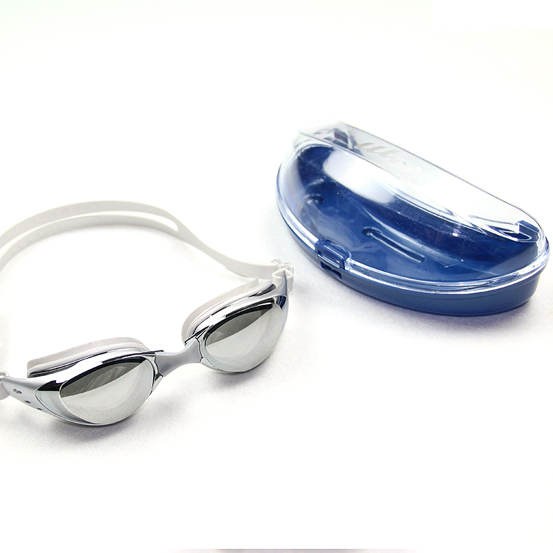 Adjustable Anti Fog Waterproof Glasses Swimming Goggles - Silver