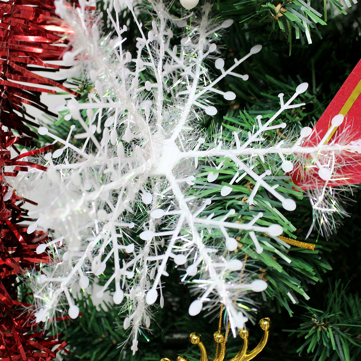 6pcs Christmas Three-dimensional White Snowflakes Xmas Tree Decorations Ornaments