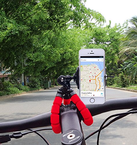 Octopus Mini TriPod Stand Grip Holder Mount Mobile Phones Cameras Holder Gadgets - Red