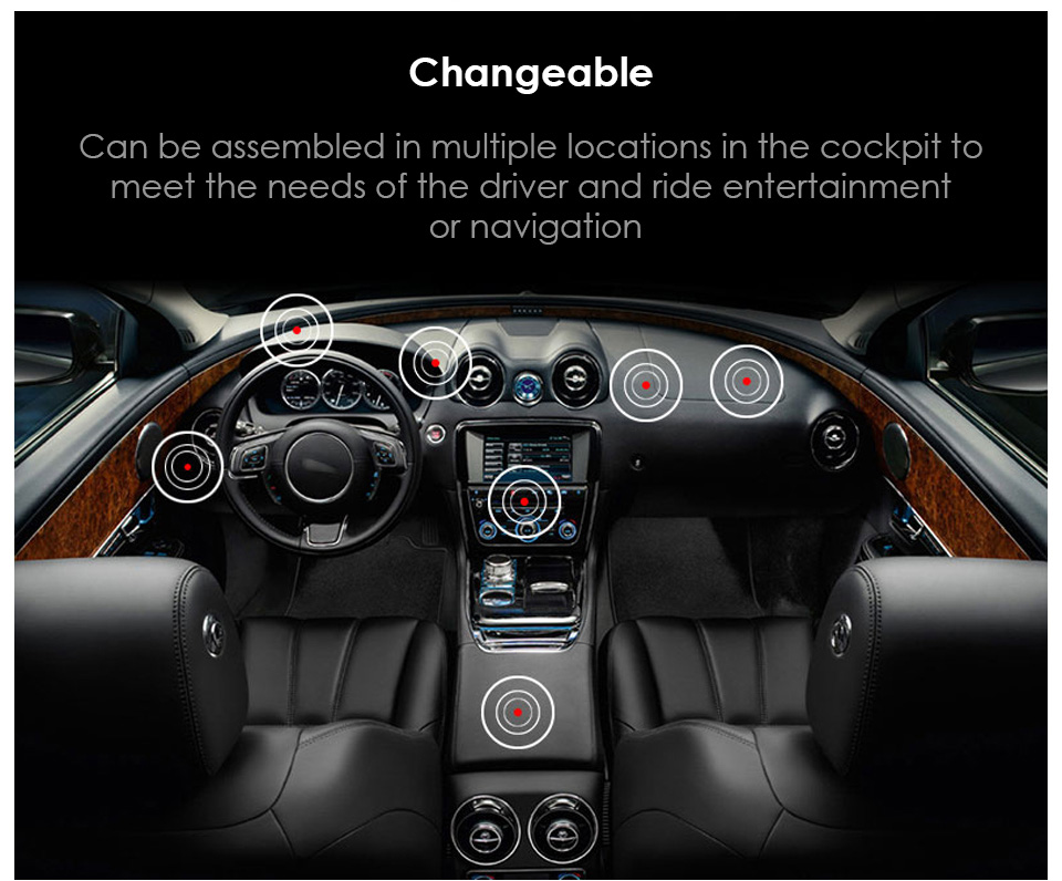 Qi Wireless Car Charger 360 Degree Rotate Magnetic Car Mount Holder for Smartphones