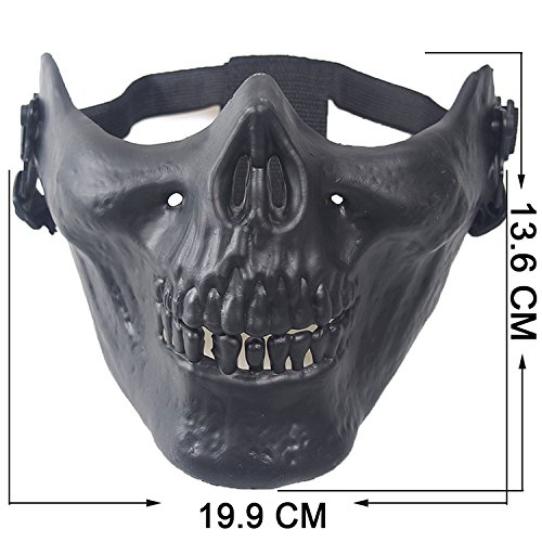 Skull CS Tactical Military Skeleton Half Face Mask Hunting Party Scary Halloween