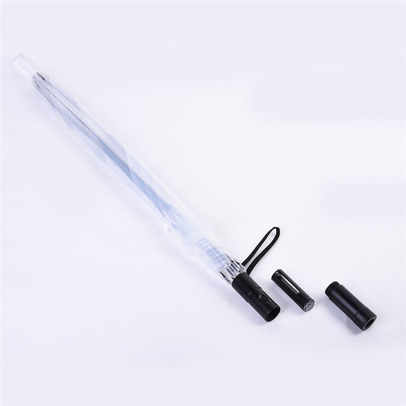 Light Saber LED Flashing Light Up Umbrella Night Protection - Transparent