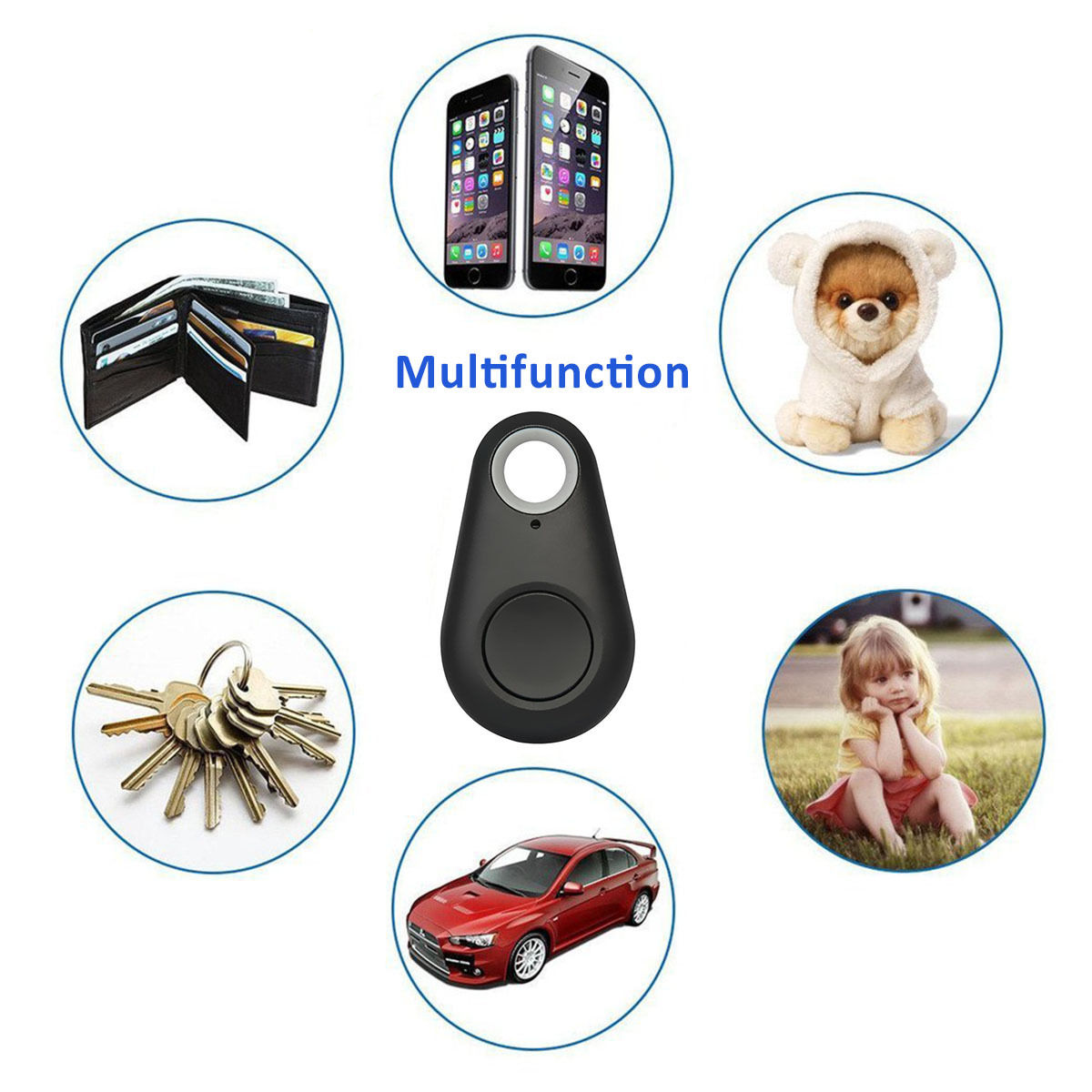 Smart Bluetooth Tracer GPS Locator Phone Keys Wallet Child Luggage Anti-Lost Finder