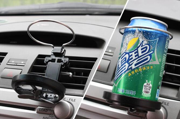 Car Fan Vehicle Air-Outlet Folding Mount Drink Liquid Bottle Cup Holder