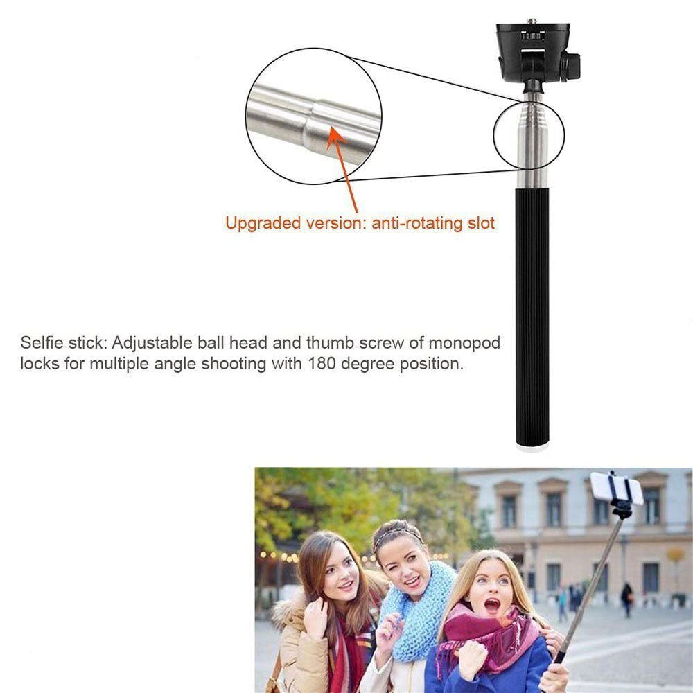 GoPro Monopod Handheld Extendable Selfie Stick Basic - Black