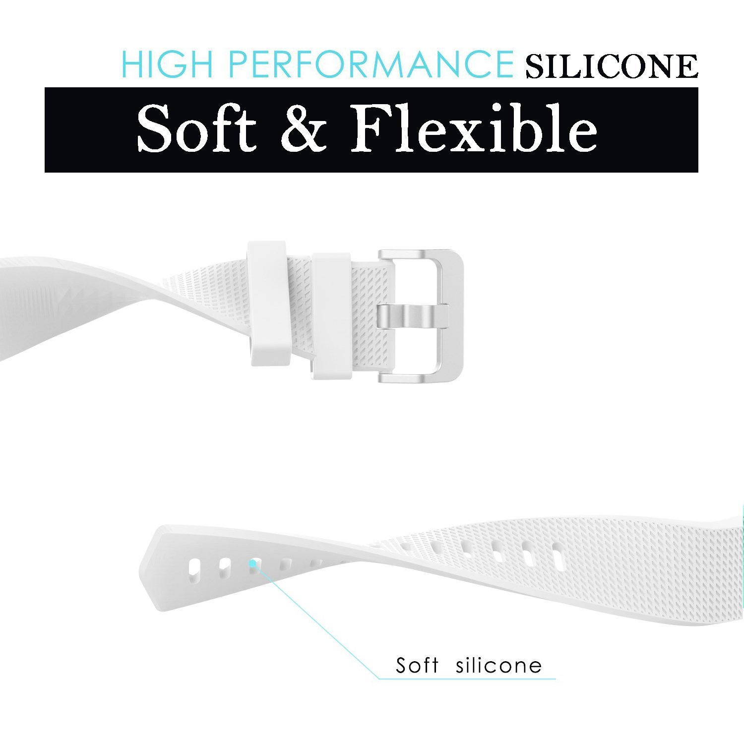 Soft Silicone Replacement Band Bracelet Fitness Smart Wristband for Fitbit Charge 2 Size S