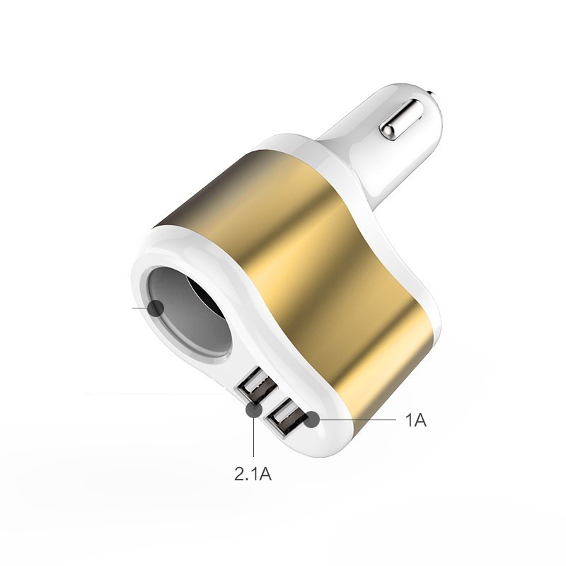 12-24v Car Cigarette Lighter Socket Dual USB Ports Charger Adaptor