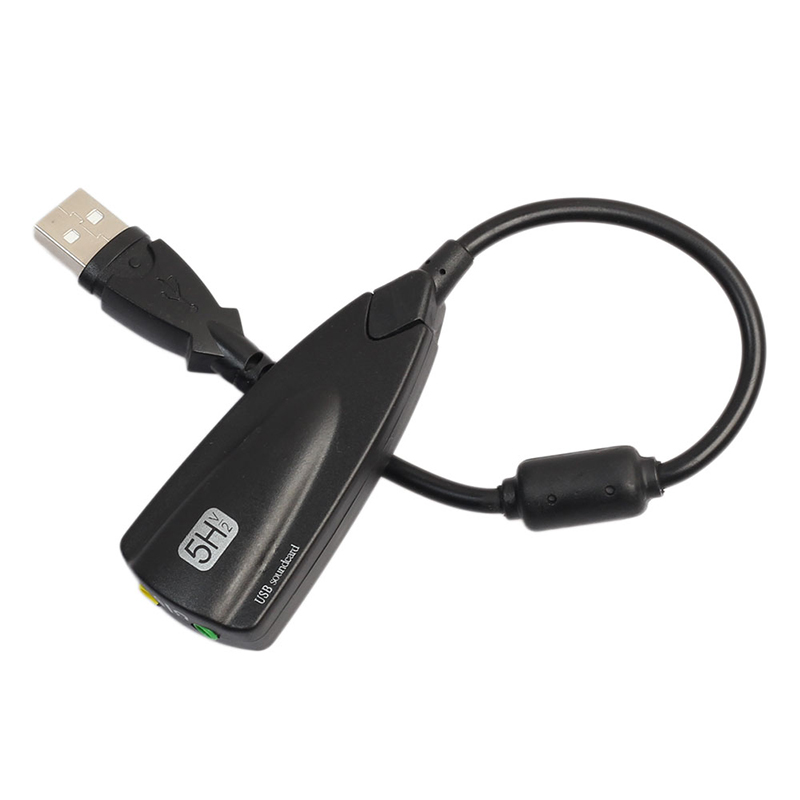 USB 7.1 Sound Card USB to 3.5mm Mic/Headphone Jack Stereo Headset Audio Adapter