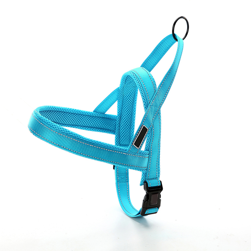 Dog Pet Adjustable Safety Seat Belt Harness Restraint Lead Leash Size M - Blue