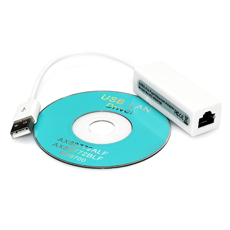 USB 2.0 Male to 10/100 Megabit RJ45 Ethernet LAN Network Adapter for PC Laptop