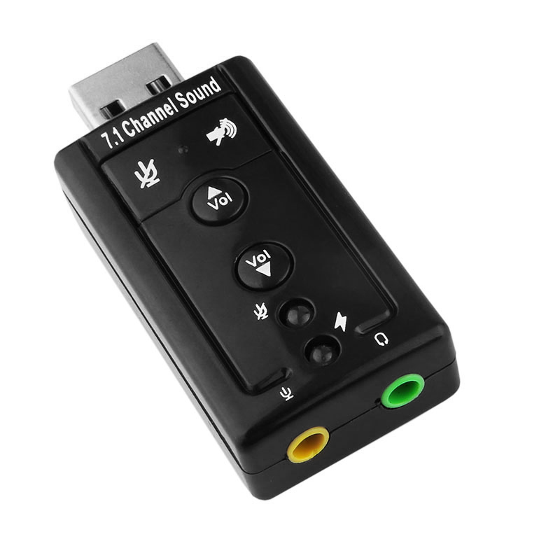 Mini 7.1 CH Channel USB 2.0 Sound Card Mic Speaker Adapter for Desktop Notebook
