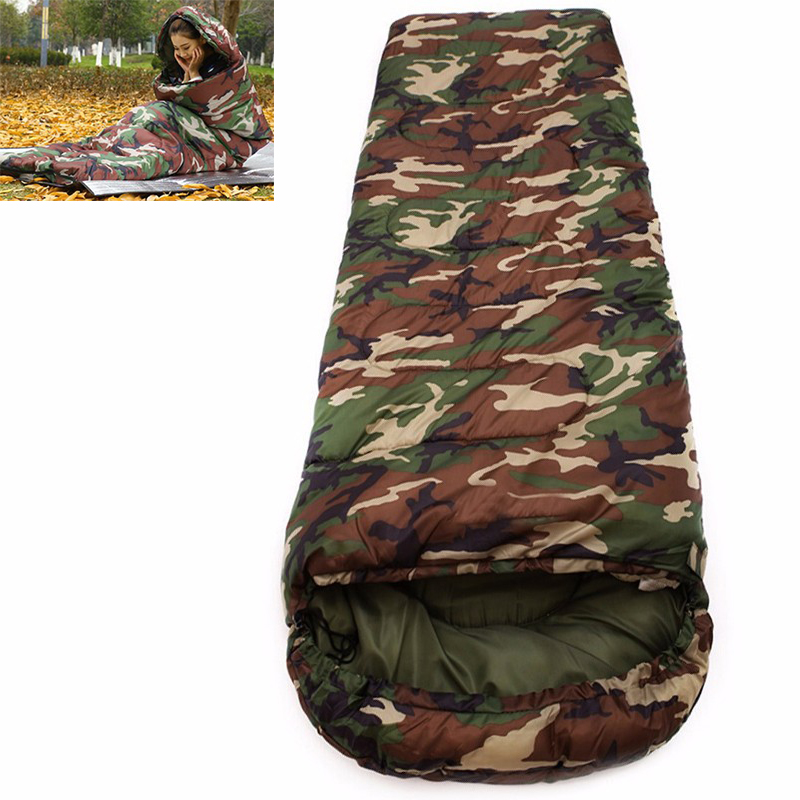 Outdoors Camping Hiking Sleep Carrier Camouflage Thick Waterproof Sleep Bag