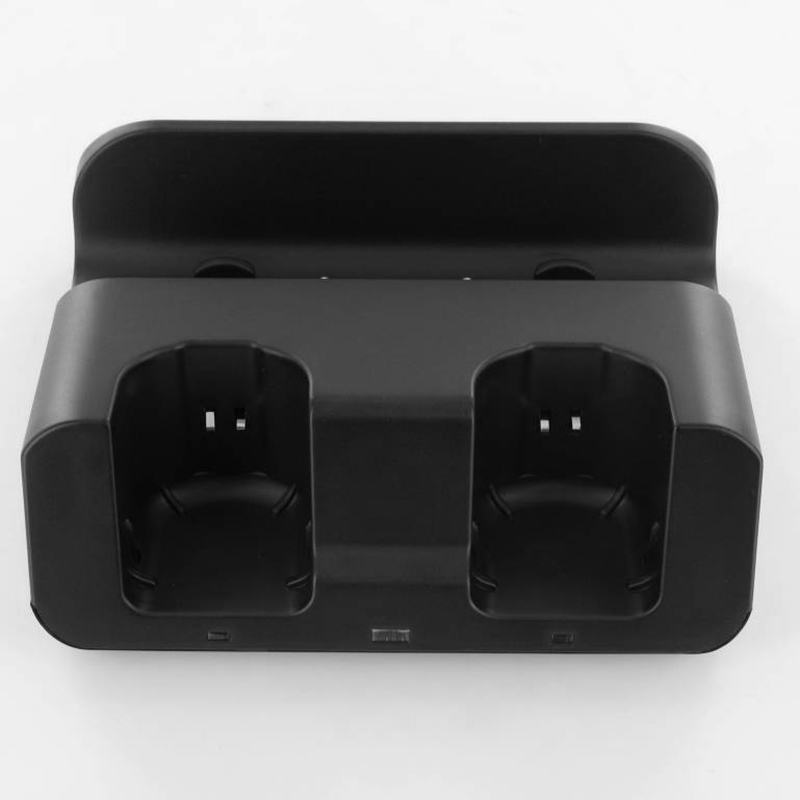 Wii U/Wii Wireless Gamepad Controller Holder Dock Desktop Charger with Battery - Black