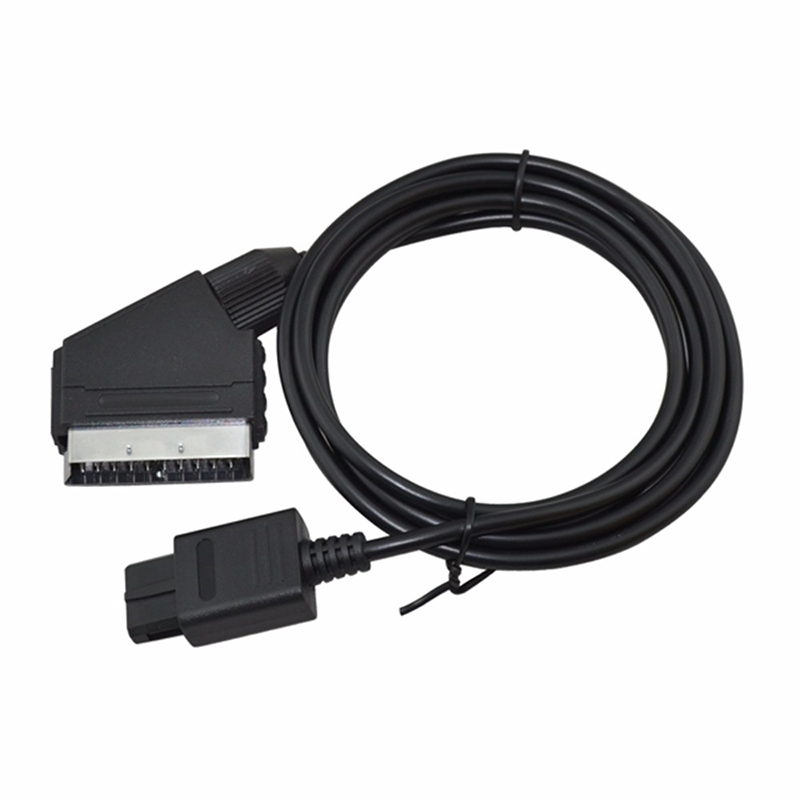 1.8m AV TV Video Game Cable for N64 NGC SCART RGB for Gamecube and N64 Console