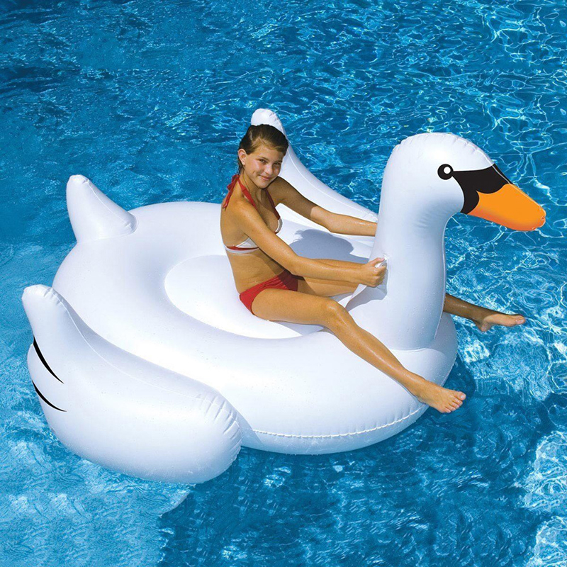 Inflatable Giant Swan Pool Float Swimming Pool Ring Toys for Adults