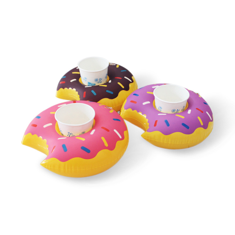 Inflatable Mini Coconut Beverage Cup Holder Drink Pool Float Home Party Decoration - Purple