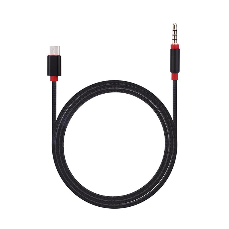 1M USB 3.1 Type-C to 3.5mm Earphone Stereo AUX Audio Cable Adapter for Letv - Black