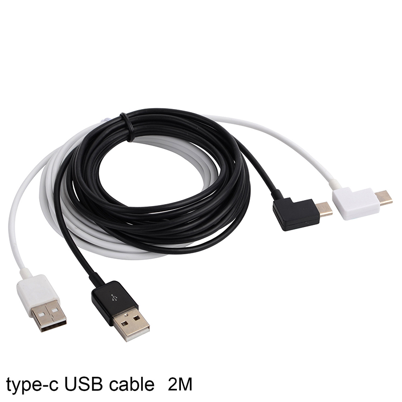 2M 90 Degree Right Angle USB-C USB 3.1 Type-C Data Sync Charging Cable - Black