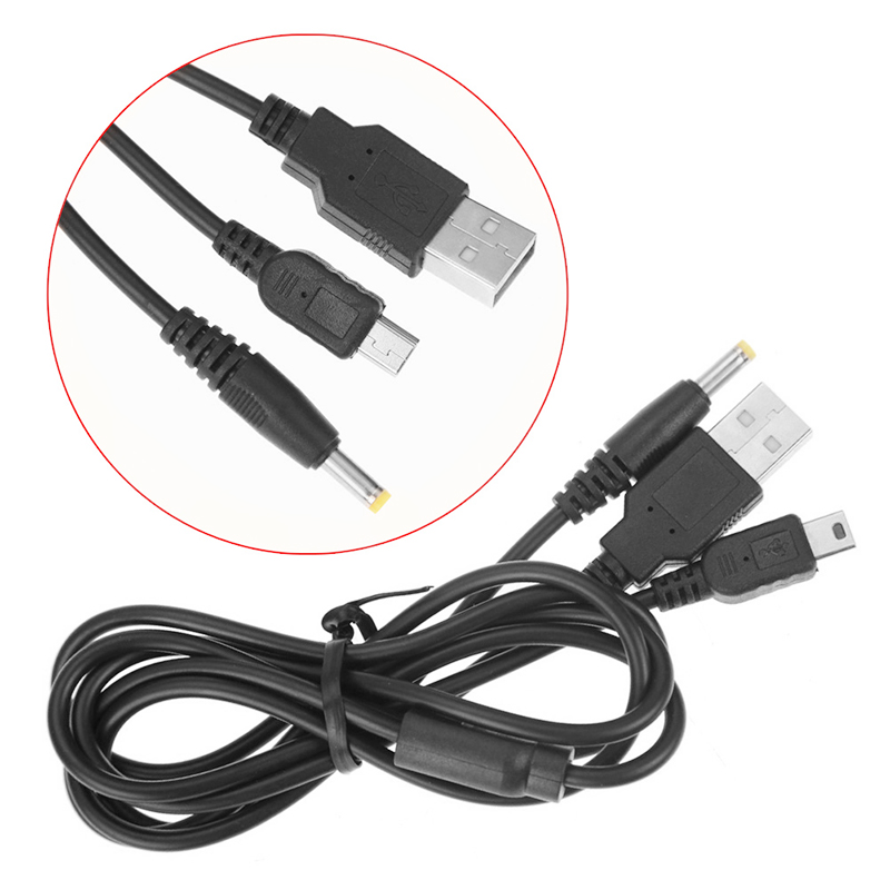 1.2m 2 in 1 USB Data Charger Cable Cord Sync Data Transmission Charge Cable for PSP 2000 3000