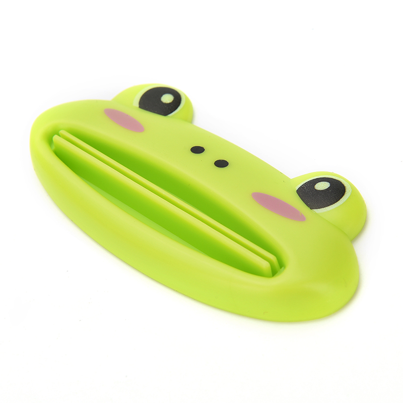 Bathroom Cartoon Toothpaste Dispenser Tube Squeeze Paste Dispenser Roll Holder - Frog