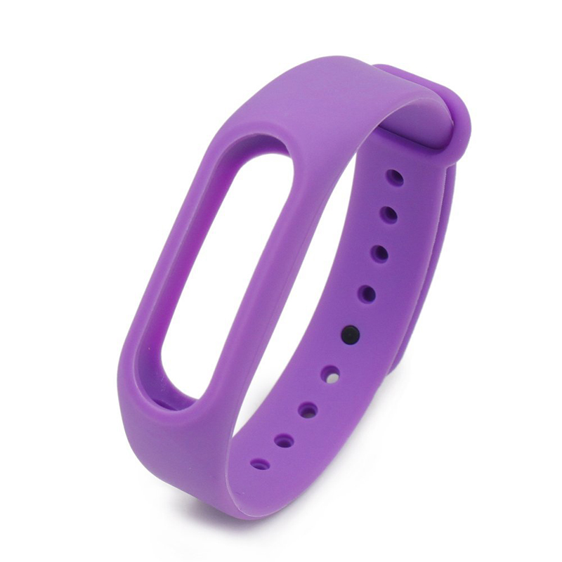 Replacement Silicone Wrist Strap Wristband Bracelet for Xiaomi Mi Smartband 2 - Purple