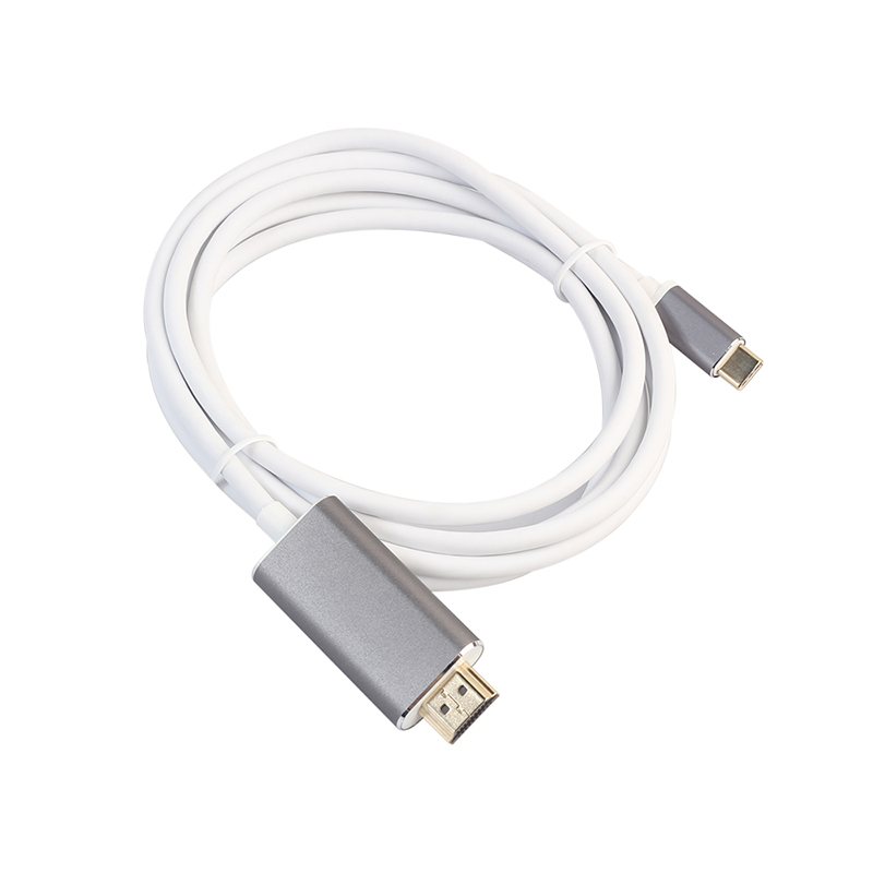 1.8m USB 3.1 Type-C Male to HDMI Male Cable HDTV Video Adapter Cable - Gray
