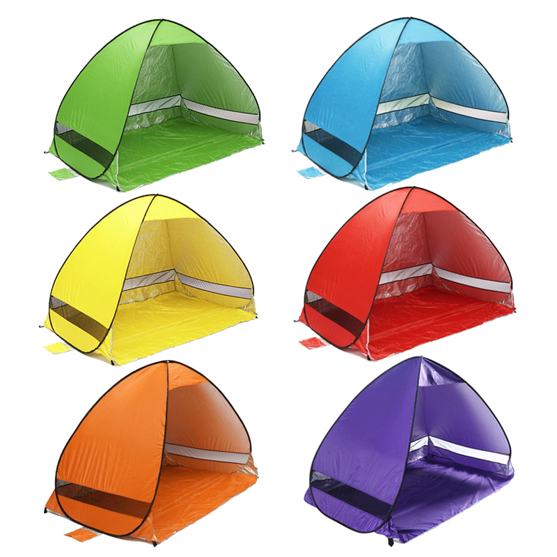Camping Beach Tent Garden Sun Shade UV Protection Shelter Tents - Yellow