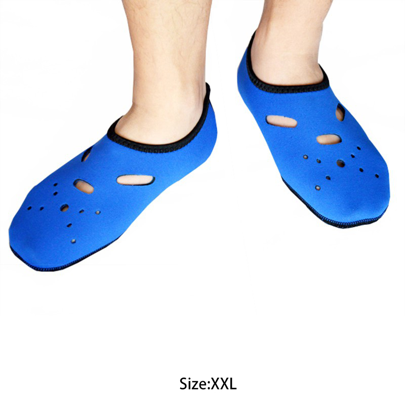 Unisex Diving Snorkeling Socks Surfing Swim Sucba Socks Nonslip Beach Shoes Size XXL - Blue