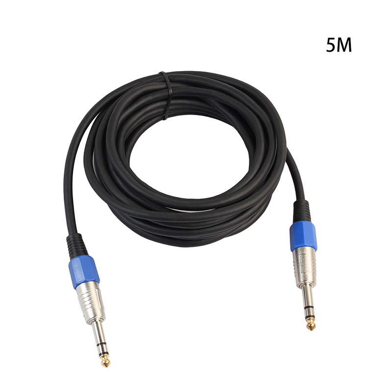 5M Premium Stereo 6.35mm Male to Male Audio Cable Gold Plated Electric Guita Cord
