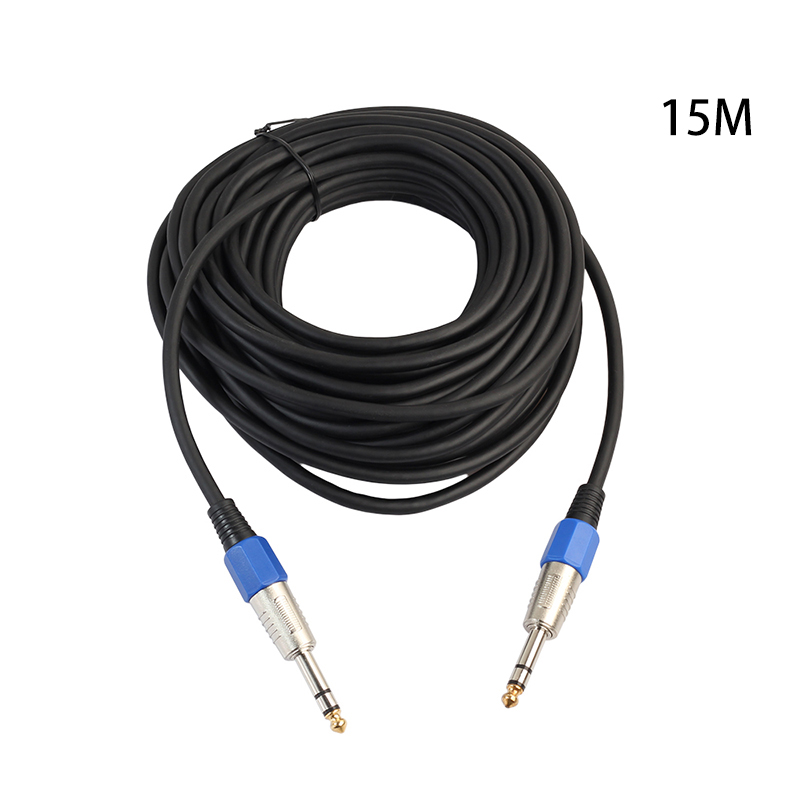 15M Premium Stereo 6.35mm Male to Male Audio Cable Gold Plated Electric Guita Cord
